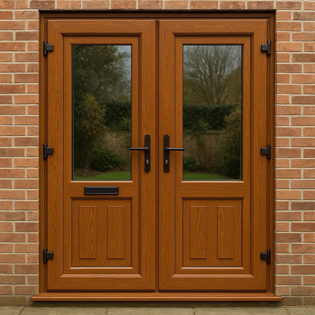Wooden Finish UPVC Doors – By Sanskriti Modulars