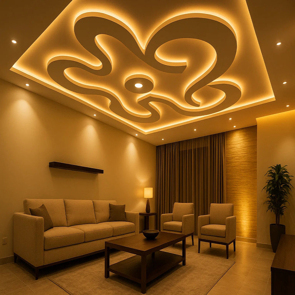 Designer false ceilings and ambient lighting
