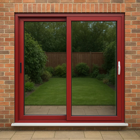 Sliding Exterior Coloured UPVC Doors – By Sanskriti Modulars