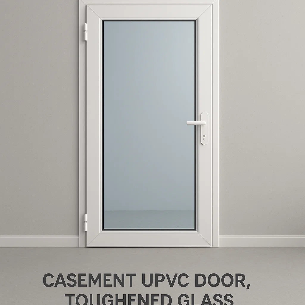 Casement UPVC Door with Toughened Glass – By Sanskriti Modulars