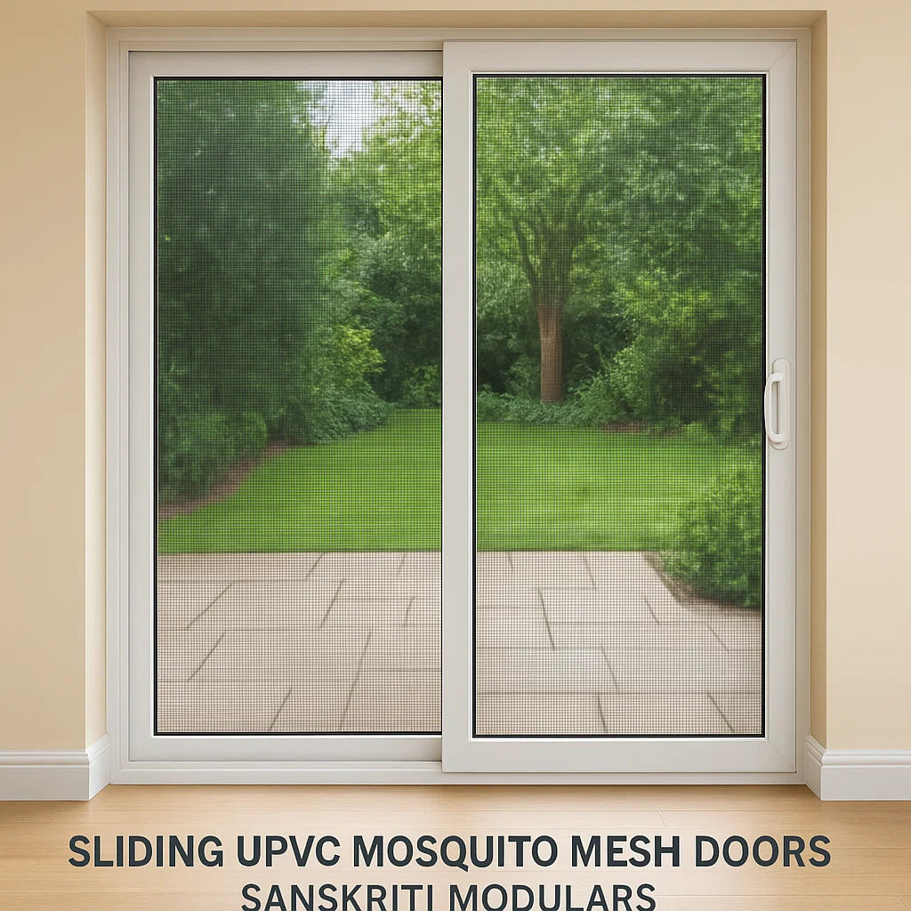 Sliding UPVC Mosquito Mesh Doors – By Sanskriti Modulars